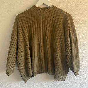 Olive Urban Outfitters Mock-neck Sweater